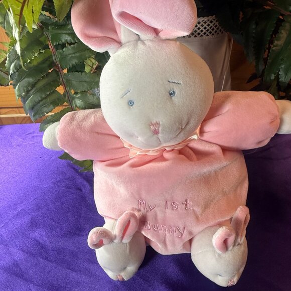 VTG๐ DGE MY 1ST BUNNY Snuggie White Pink Bunny 2000 Look at the Bunny Feet - Picture 4 of 11